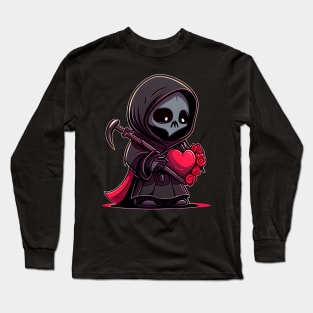 Valentine Grim Reaper Long Sleeve T-Shirt